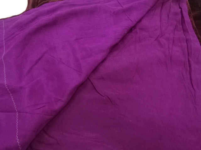  アンティーク　ビロード花模様ショール